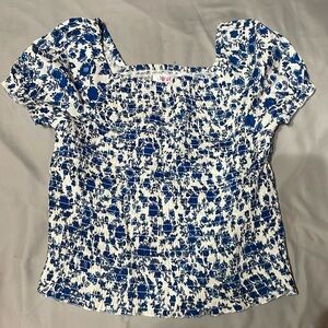 Blue flower top